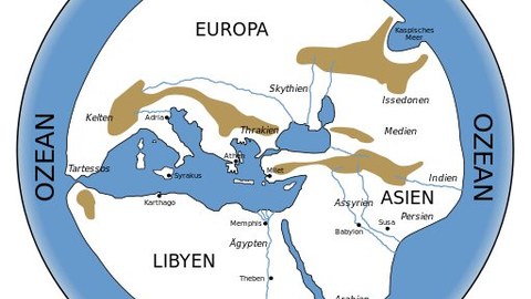 Weltkarte nach Hekataios von Milet