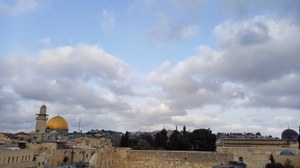 Blick Richtung Tempelberg Jerusalem