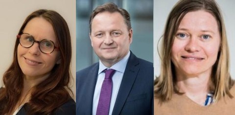 Drei Portraits nebeneinander: Anke Langer - TU Dresden, Jürgen Böhm - Kultusministerium Sachsen-Anhalt, Silvia Mehlich - Bürgerrat Bildung und Lernen