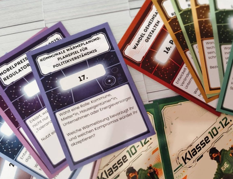 Rollenkarten für das Planspiel für Politikverständnis "Kommunale Wärmeplanung" bei den Zukunfstagen Hirschfelde