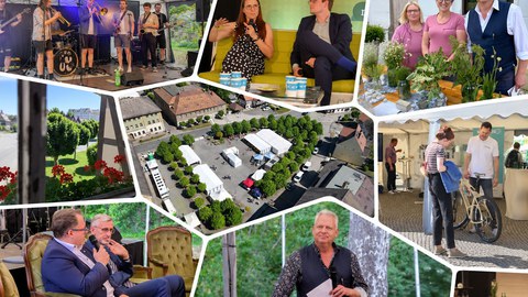 Collage mit Eindrücken vom Sommerfest der Wissenschaft Zukunftstage Hirschfelde