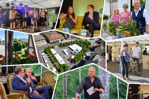 Collage mit Eindrücken vom Sommerfest der Wissenschaft Zukunftstage Hirschfelde