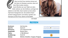 Themenseite Beauty von Serife zu Frisuren und Thema Reisen von David über Argentinien