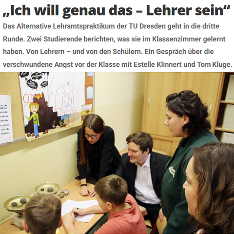 Screenshot des Studierendeninterviews "Ich will genau das - Lehrer sein"