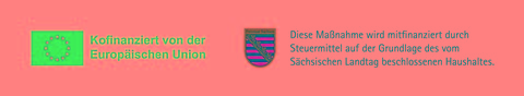 EU Logo und Sachsen Signet