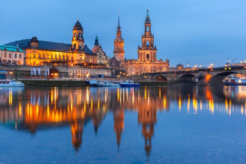 Elbansicht der Stadt Dresden