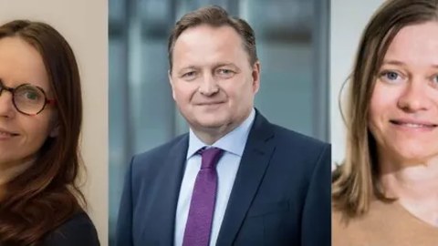 Drei Portraits nebeneinander: Anke Langer - TU Dresden, Jürgen Böhm - Kultusministerium Sachsen-Anhalt, Silvia Mehlich - Bürgerrat Bildung und Lernen