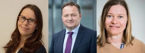 Drei Portraits nebeneinander: Anke Langer - TU Dresden, Jürgen Böhm - Kultusministerium Sachsen-Anhalt, Silvia Mehlich - Bürgerrat Bildung und Lernen