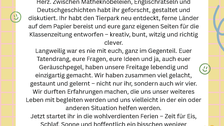 Brief der Studierenden an die Schüler:innen der 5c zum Abschluss des gemeinsamen Schuljahres.