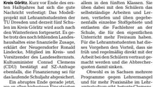 Screenshot des Artikels "Projekt gegen Lehrermangel geht weiter – vorerst"