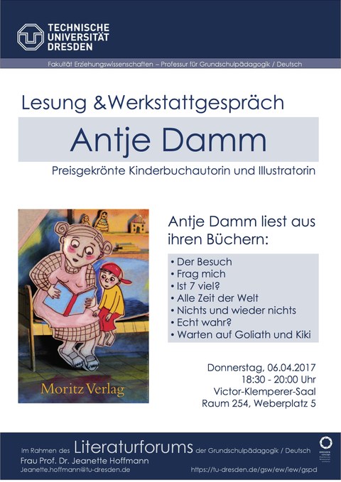 Plakat Literaturforum Antje Damm