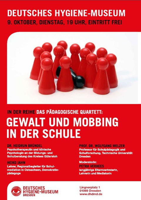 Plakat Pädagogisches Quartett Gewalt und Mobbing