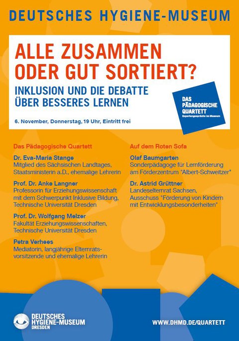 Plakat Pädagogisches Quartett Inklusion