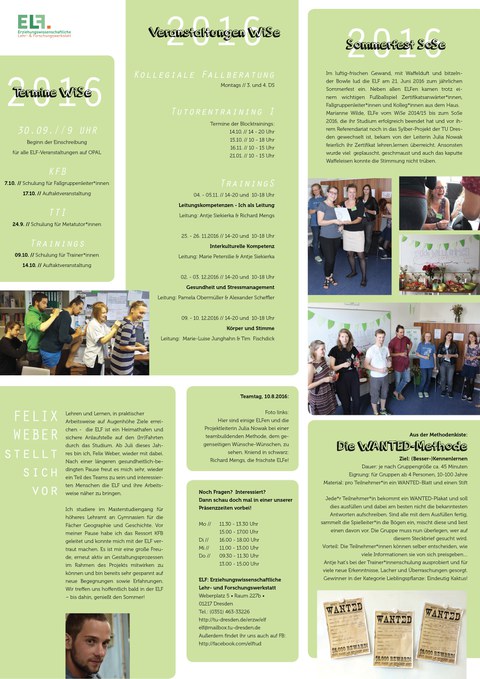 ELF Newsletter SoSe 2016