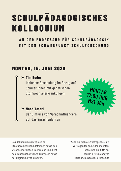 Kolloquium im Juni