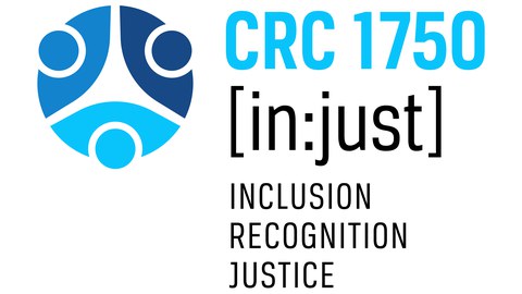 Auf dem Logo ist ein Kreis mit drei Bereichen. Daneben steht CRC 1750 [in:just]