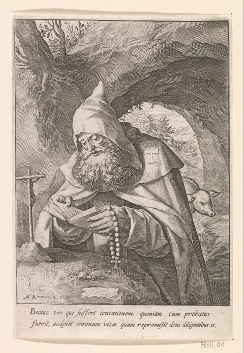 Heiliger Antonius, Raphaël Sadeler (I). Rijksmuseum, Amsterdam, NL