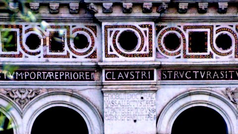Detailaufnahme des Kreuzganges S. Giovanni in Laterano