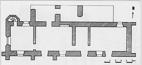 Grundriss der Kapelle von Baugy