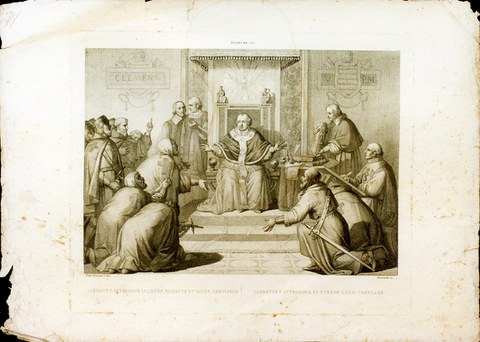 Eine Szene, die nie stattfand „Papst Clemens verhört die 72 Templer“.jpg