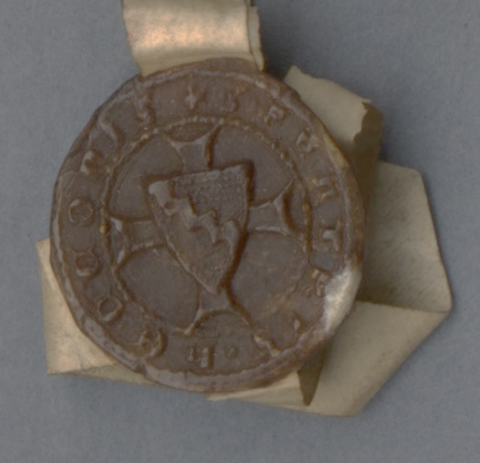 Siegel von Bruder Ekko an einer Urkunde des Jahres 1303