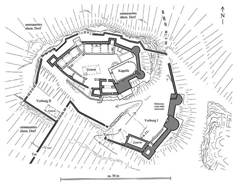 Grundriss der Burganlage