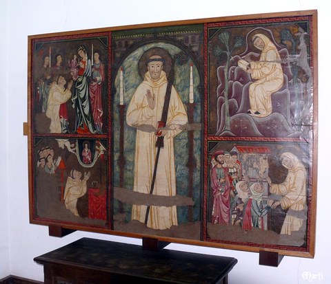 Altartafel mit der Legende des Hl. Bernhard im Museum von Palma