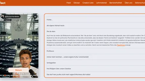 Reflexion Screenshot
