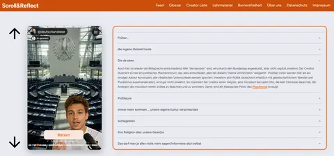 Reflexion Screenshot