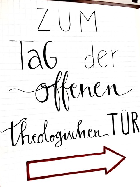 Werbung zum Tag der offenen theologischen Tür