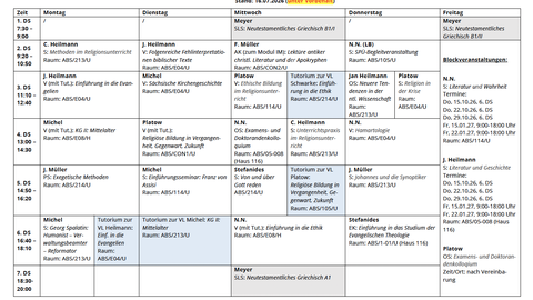 Stundenplan 26/27
