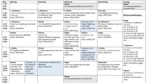 Screenshot Stundenplan 26/27