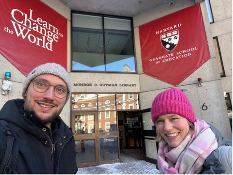 Birte Platow und Jan-Hendrik Herbst in Harvard