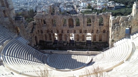 Foto eines antiken Theaters in Athen
