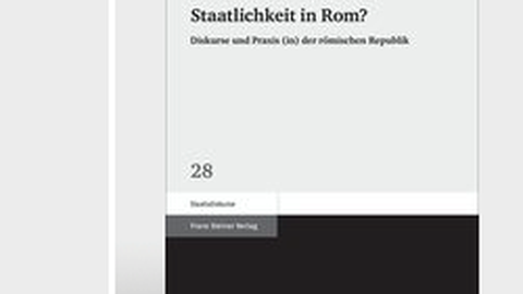 Buchcover der Dissertation von Lundgreen: "Staatlichkeit in Rom", Stuttgart 2014.