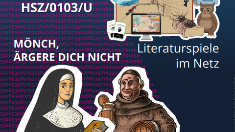 Auf dem Bild ist die Werbung für den Spielesalon der Professur für Geschichtsdidaktik im Rahmen der Langen Nacht der Wissenschaften abgebildet.