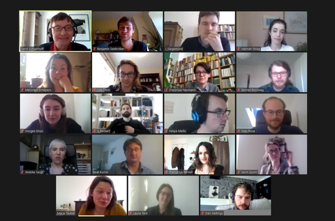 Screenshot of the Zoom call with all workshop participants