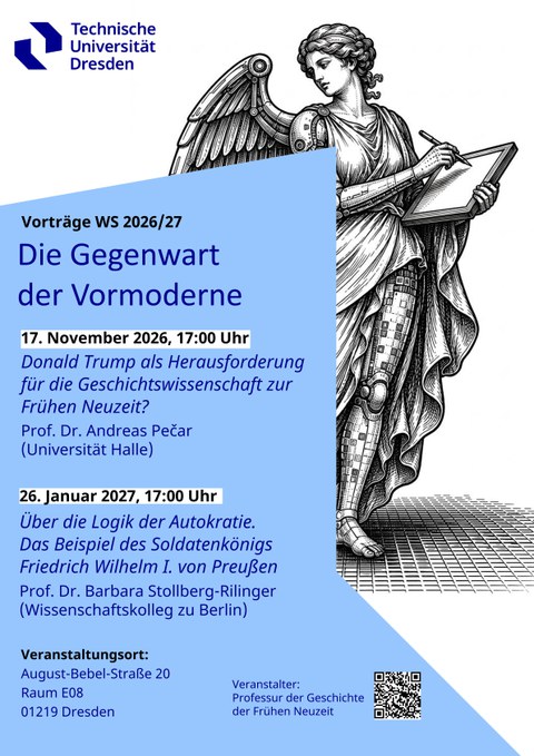 Das Poster der Vortragsreihe "Die Gegenwart der Vormoderne"