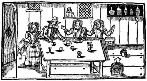 A seventeenth-century tavern scene [from the Roxburgh Ballads]