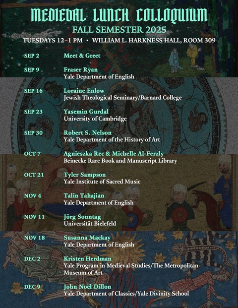 Der Semesterplan des Medieval Lunch Colloquium im Wintersemester 2025