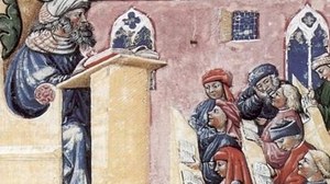 Bild von Laurentius de Voltolina: Henricus de Alemannia con i suoi studenti