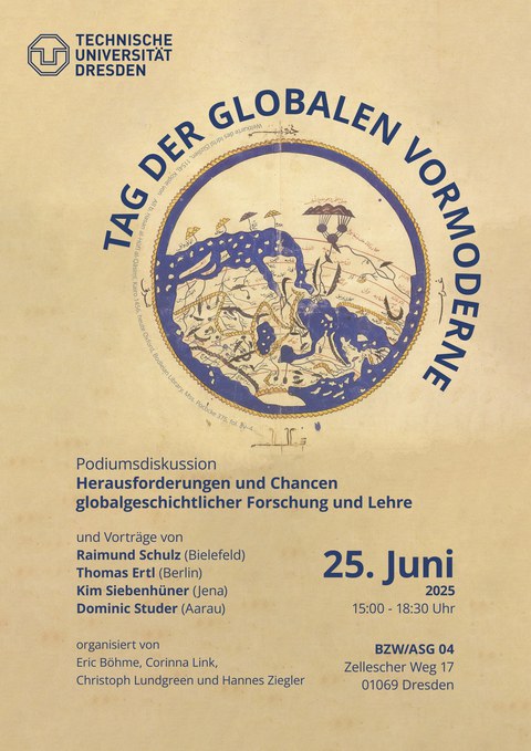 Plakat des Tages der globalen Vormoderne an der TU Dresden