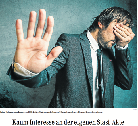 Berliner Zeitung: Kaum Interesse an der eigenen Stasi-Akte