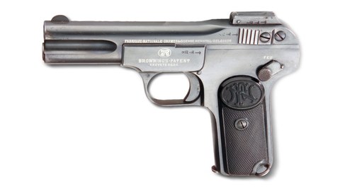 Pistolen der Marke Browning, wie dieses Modell von 1900, verkauften sich im Kaiserreich tausendfach.