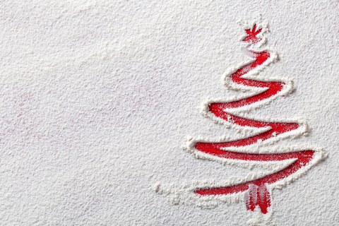 Weihnachtsbaum im Schnee
