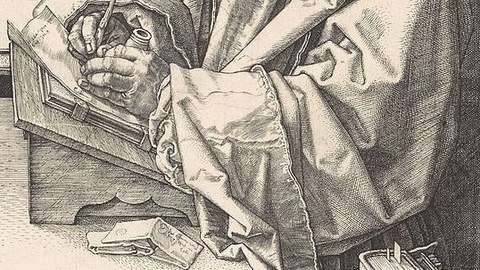 Ausschnitt aus dem Erasmus-Bildnis von Dürer