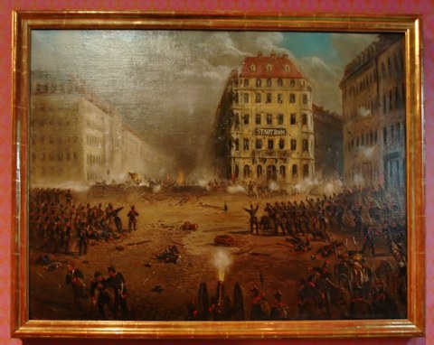 Bild vom Maiaufstand in Dresden