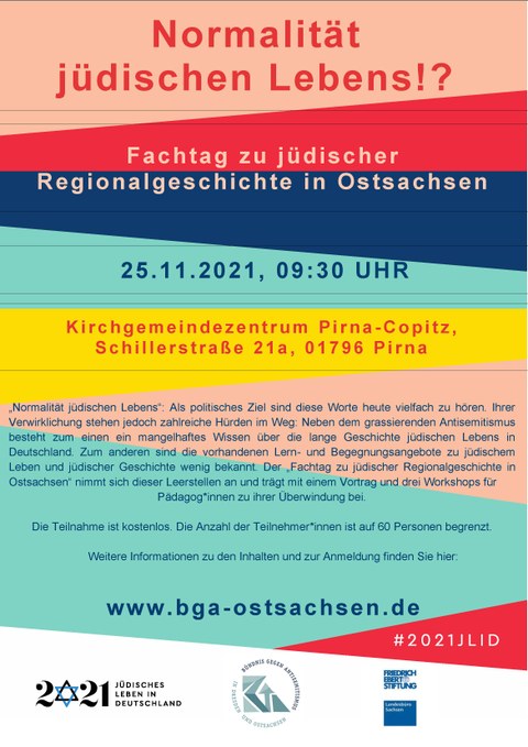 Plakat zum Fachtag jüdische Regionalgeschichte in Ostsachsen