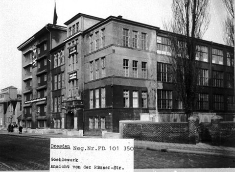 Historische Ansicht der Goehlewerke Dresden