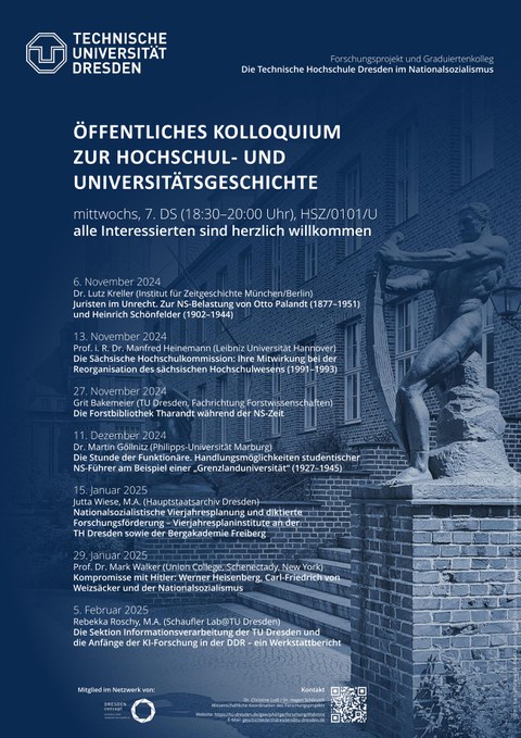 Poster zum Kolloquium zur Hochschul- und Universitätsgeschichte